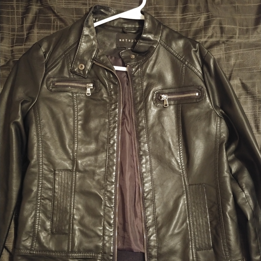 Faux leather jacket